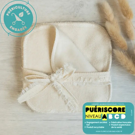 Grandes lingettes douces lavables x5
