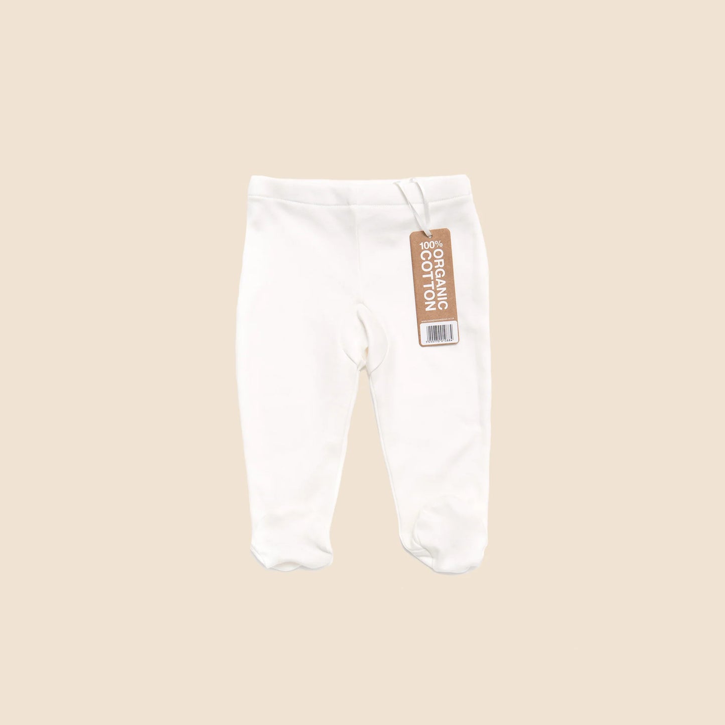 Pantalon bébé pieds écru T. 3-6 mois