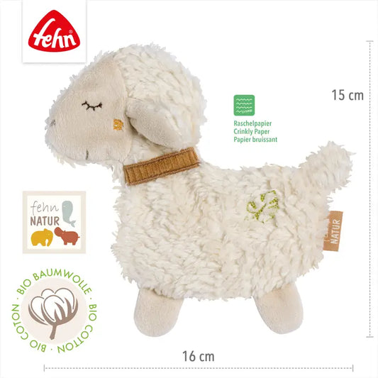 Mouton craquant Nature - jouet d’activité avec papier bruissant