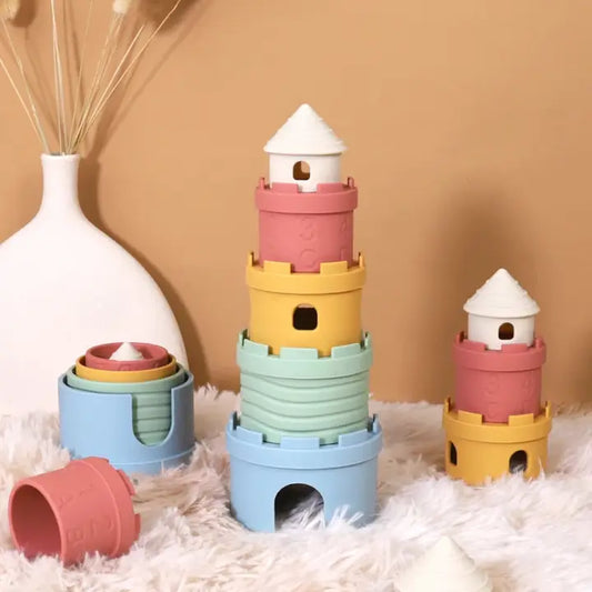 Jouet éducatif de château empilable Montessori