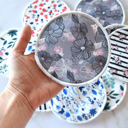 12 coussinets d'allaitement réutilisables