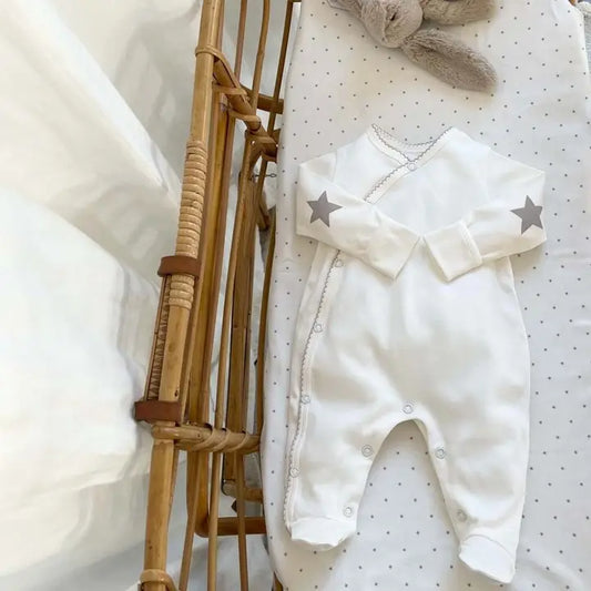 Pyjama fin avec coudières grises T. 6 mois