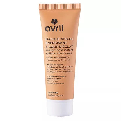 Masque visage énergisant & coup d’éclat 50 ml - Certifié bio
