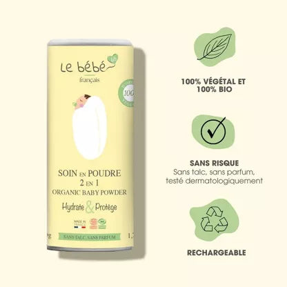 Soin en poudre 2 en 1 BIO Le bébé Français - 100 g