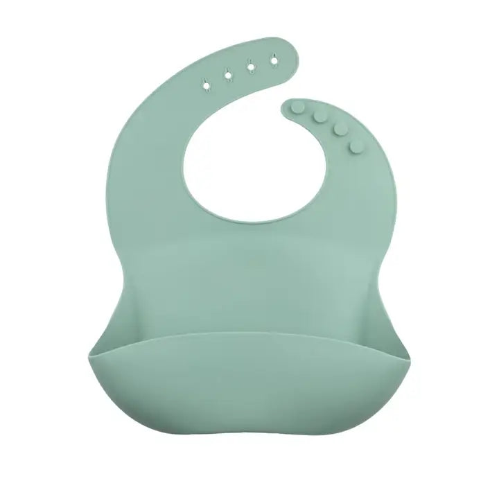 Bavoir en silicone avec Poche Silky Vert Menthe