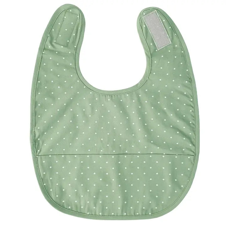 Bavoir bio pour bébé Cameo Green Dotty