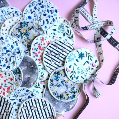 12 coussinets d'allaitement réutilisables