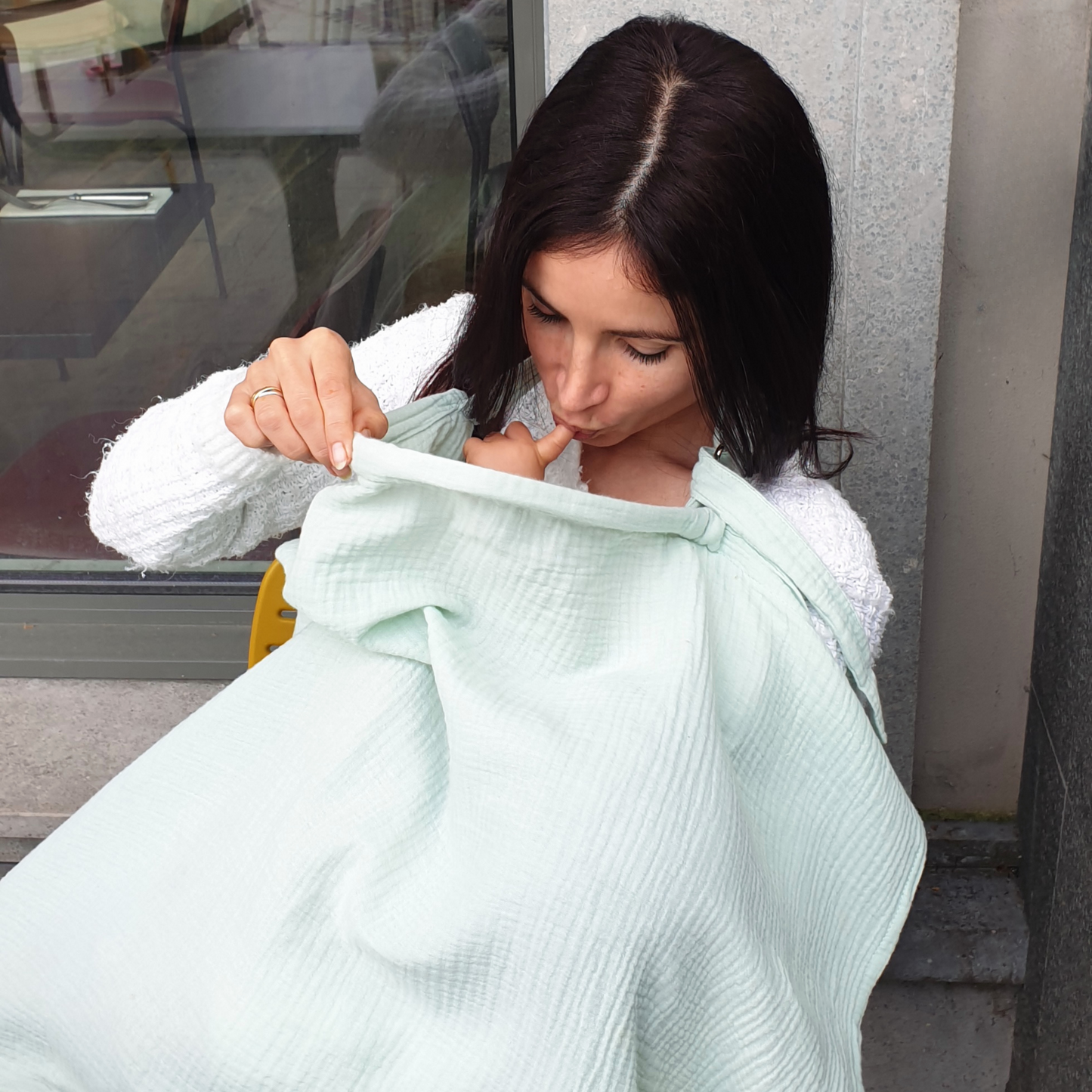 Cape d'allaitement mousseline