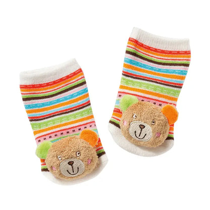 Chaussettes hochet ours - jouet éducatif de 0 à 12 mois