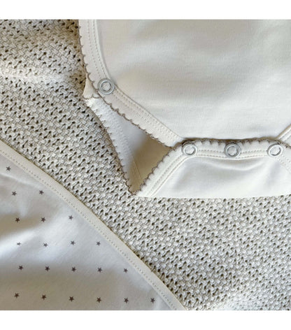 Body bébé bio liseré gris T. 1 mois