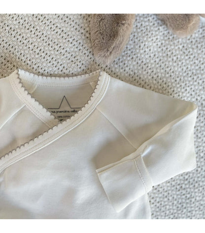 Body bébé bio liseré gris T. 1 mois