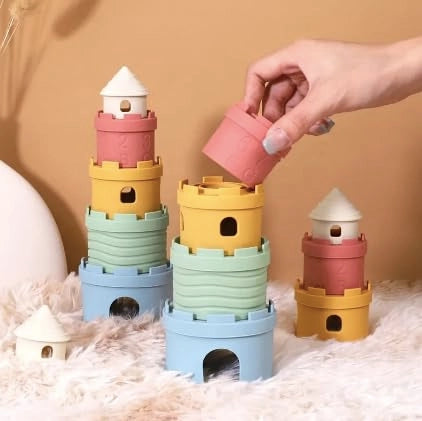 Jouet éducatif de château empilable Montessori