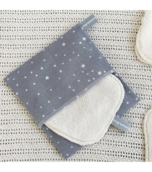 Pochette de rangement lingettes lavables bio