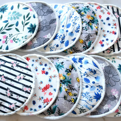 12 coussinets d'allaitement réutilisables